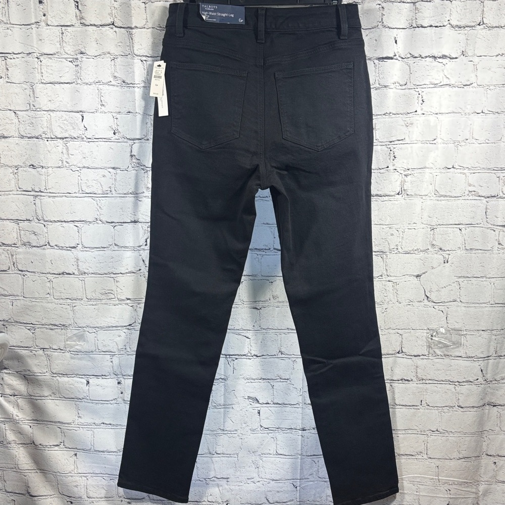 Talbots Women's Elegant High Waisted Black Denim Jeans